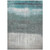 10' X 14' Teal Blue And Gray Abstract Washable Indoor Outdoor Area Rug