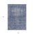 10' X 14' Navy Blue Oriental Washable Indoor Outdoor Area Rug