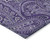 8' X 10' Purple Lavender And Silver Paisley Washable Indoor Outdoor Area Rug