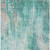 10' X 14' Teal Blue Peach And Ivory Abstract Washable Indoor Outdoor Area Rug
