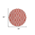 8' Red And Ivory Round Geometric Washable Indoor Outdoor Area Rug