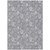 8' X 10' Gray Silver And Ivory Floral Washable Indoor Outdoor Area Rug
