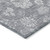 8' X 10' Gray Silver And Ivory Floral Washable Indoor Outdoor Area Rug
