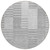 8' Silver Gray And Ivory Round Striped Washable Indoor Outdoor Area Rug