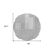 8' Silver Gray And Ivory Round Striped Washable Indoor Outdoor Area Rug