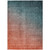 10' X 14' Gray and Red Orange Ombre Washable Non Skid Indoor Outdoor Area Rug