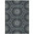 10' X 14' Charcoal Gray And Ivory Floral Medallion Washable Indoor Outdoor Area Rug