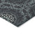 10' X 14' Charcoal Gray And Ivory Floral Medallion Washable Indoor Outdoor Area Rug
