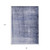 8' X 10' Navy Blue And Sky Blue Abstract Washable Indoor Outdoor Area Rug