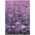10' X 14' Purple Eggplant And Lavender Floral Washable Indoor Outdoor Area Rug