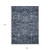 9' X 12' Navy Blue And Sky Blue Oriental Washable Indoor Outdoor Area Rug