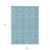9' X 12' Aqua Blue And Silver Floral Washable Indoor Outdoor Area Rug