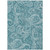 8' X 10' Turquoise And Ivory Paisley Washable Indoor Outdoor Area Rug