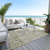 10' X 14' Taupe Beige And Gold Oriental Washable Indoor Outdoor Area Rug