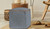 18" Dark Gray And Natural Cotton And Jute Cube Pouf Ottoman