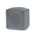 18" Dark Gray And Natural Cotton And Jute Cube Pouf Ottoman