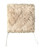 Set Of Two 17" X 17" Taupe Faux Fur Solid Color Dining Chair Pads