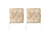 Set Of Two 17" X 17" Taupe Faux Fur Solid Color Dining Chair Pads