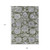 9' X 12' Olive Green And Gray Floral Washable Indoor Outdoor Area Rug