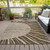 9' X 12' Brown Taupe And Beige Abstract Washable Indoor Outdoor Area Rug