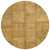 8' Peach Gray And Charcoal Round Patchwork Washable Indoor Outdoor Area Rug