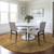 8' Peach Gray And Charcoal Round Patchwork Washable Indoor Outdoor Area Rug
