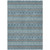 8' X 10' Teal Blue Aqua And Gray Floral Medallion Washable Indoor Outdoor Area Rug