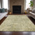 10' X 14' Sage And Beige Abstract Washable Indoor Outdoor Area Rug