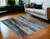 5' X 8' Blue and Orange Wool Abstract Hand Tufted Area Rug