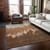 10' X 14' Orange And Brown Abstract Washable Indoor Outdoor Area Rug