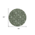 8' Olive Green And Artichoke Green Round Floral Washable Indoor Outdoor Area Rug