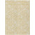 10' X 14' Yellow Wheat And Ivory Floral Washable Indoor Outdoor Area Rug