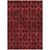 9' X 12' Burgundy and Black Floral Medallion Washable Non Skid Indoor Outdoor Area Rug