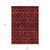 9' X 12' Burgundy and Black Floral Medallion Washable Non Skid Indoor Outdoor Area Rug