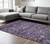 9' X 12' Purple Lilac And Lavender Oriental Washable Indoor Outdoor Area Rug