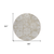 8' Beige Tan And Gray Round Floral Washable Indoor Outdoor Area Rug