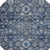 8' Navy Blue And Sky Blue Round Oriental Washable Indoor Outdoor Area Rug