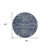 8' Navy Blue And Sky Blue Round Oriental Washable Indoor Outdoor Area Rug