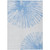 9' X 12' Denim Blue And Ivory Abstract Washable Indoor Outdoor Area Rug