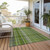 8' X 10' Green Plaid Washable Non Skid Indoor Outdoor Area Rug