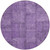 8' Purple Eggplant And Gray Round Patchwork Washable Indoor Outdoor Area Rug