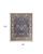 5' X 8' Blue And Red Wool Floral Hand Knotted Stain Resistant Area Rug