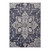 6' X 9' Ivory Gray And Blue Floral Medallion Area Rug
