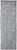 8' Gray Ivory And Silver Geometric Hand Woven Runner Rug