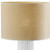 29" White Ceramic Cylinder Table Lamp With Beige Drum Shade