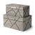 11" Gray Solid Wood Box With Lid