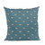 Plutus Blue Beaded Motif Luxury Throw Pillow