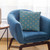 Plutus Blue Beaded Motif Luxury Throw Pillow
