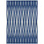 8' X 10' Navy Blue Gray And Ivory Geometric Washable Indoor Outdoor Area Rug