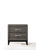 25" Gray Two Drawers Nightstand